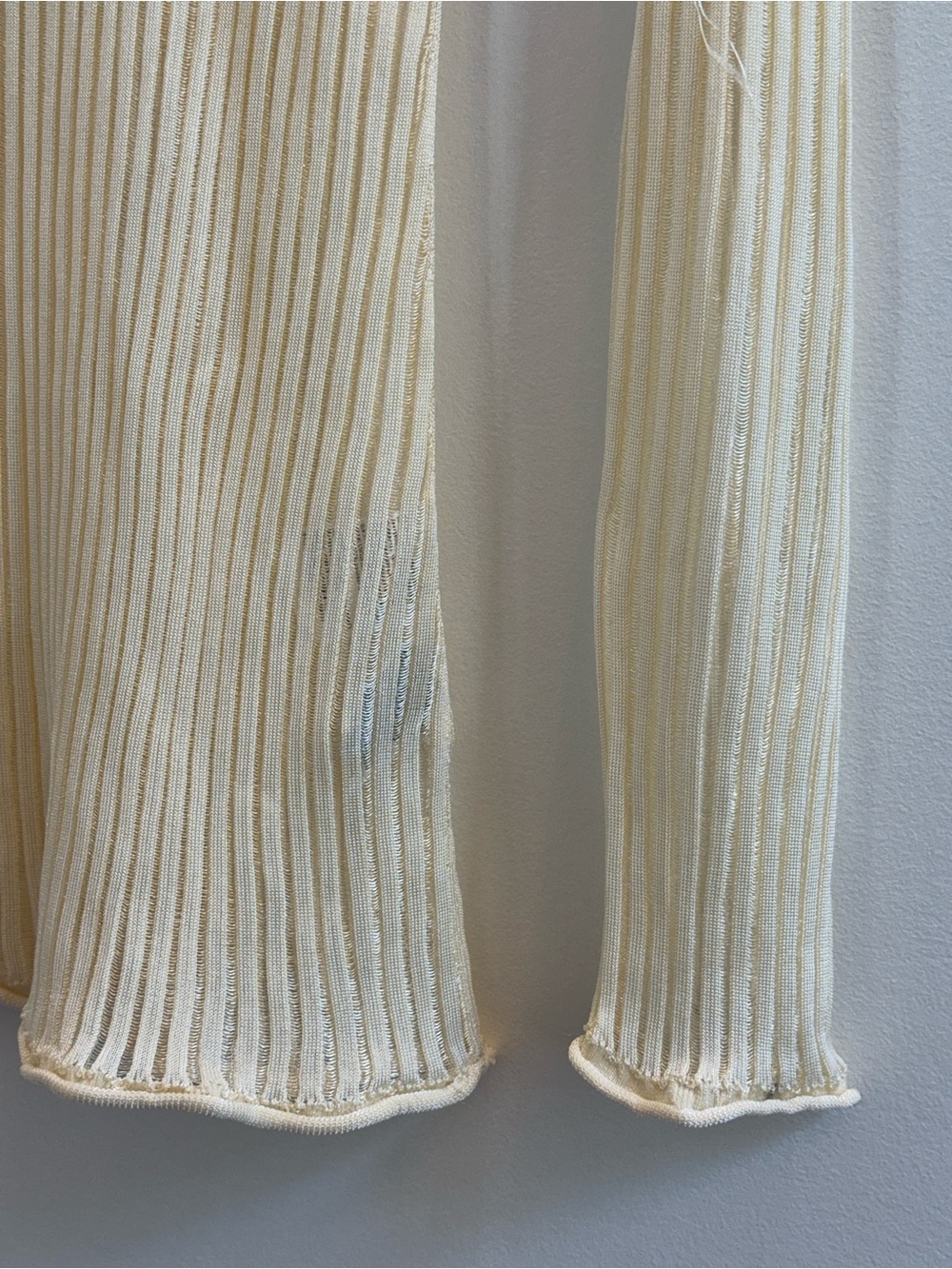 H&M Cream Ribbed Long-Sleeve Top - Picture 2 of 7